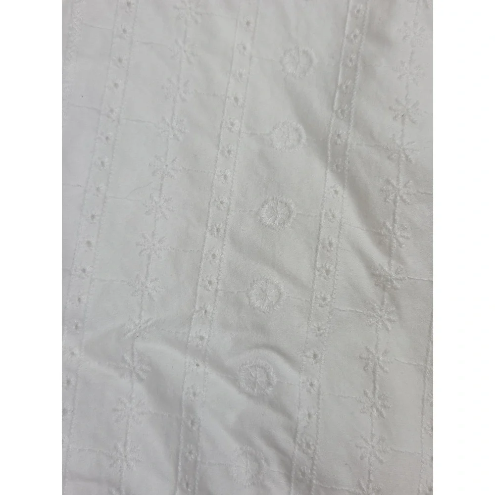 2‎ Simply Shabby Chic White Pillow Shams Patchwork Quilted Standard Set 2010